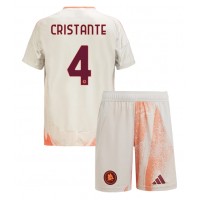 Camiseta AS Roma Bryan Cristante #4 Segunda Equipación Replica 2024-25 para niños mangas cortas (+ Pantalones cortos)